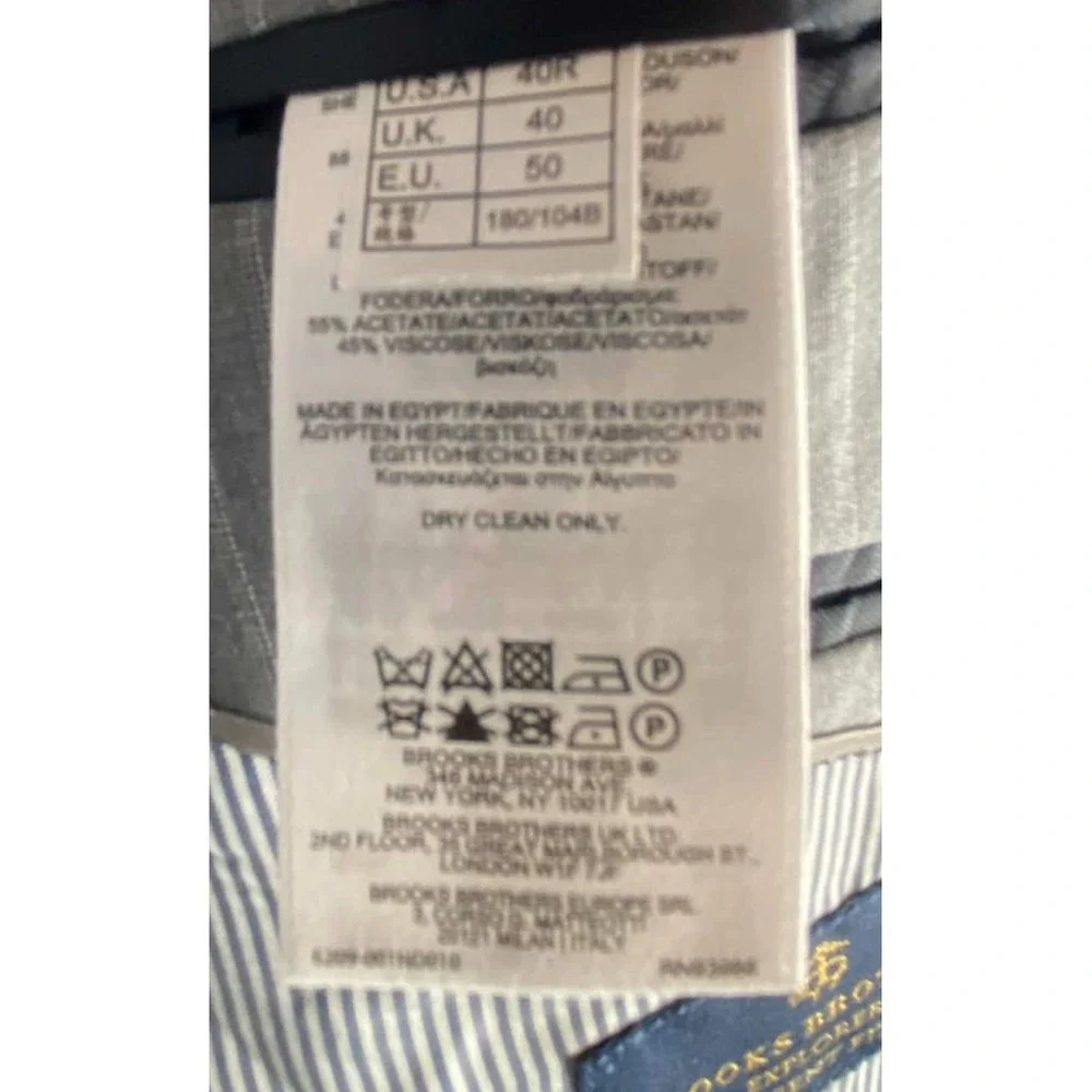 BROOKS BROTHERS REGENT‎ MENS 40R EXPLORER FIT WOOL SUIT JACKET BLAZER Pinstripe
